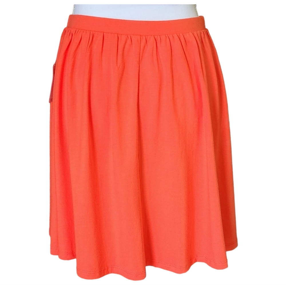 Old Navy Women's Orange Knit Smocked Skirt, Size Small Petite, SP